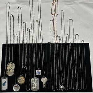 J417 Bulk Bundle of 18 Necklaces Ball Chain Style